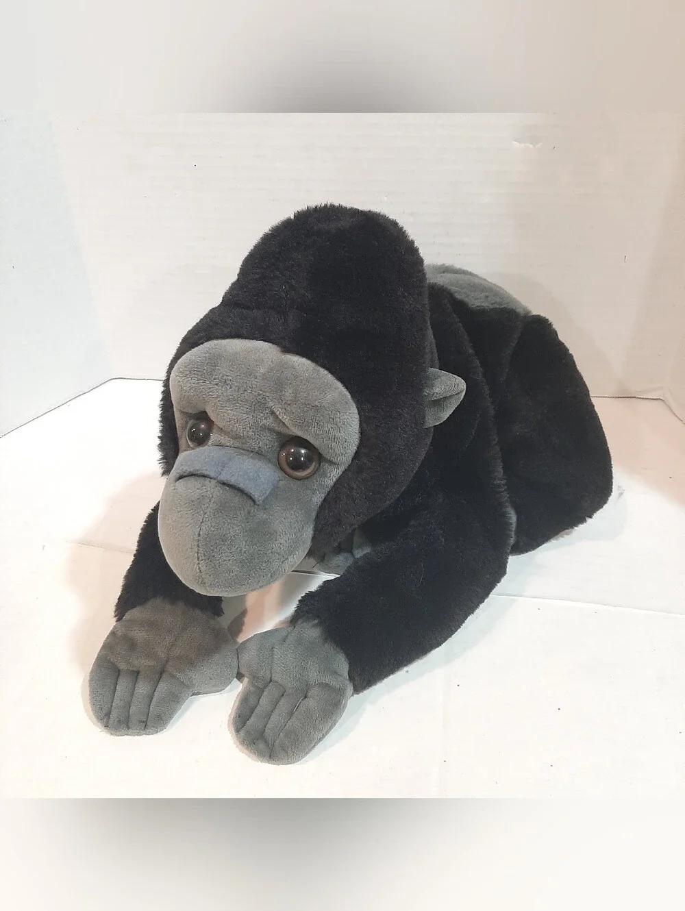 FAO Schwarz Adopt A Pet Black and Gray Gorilla plush